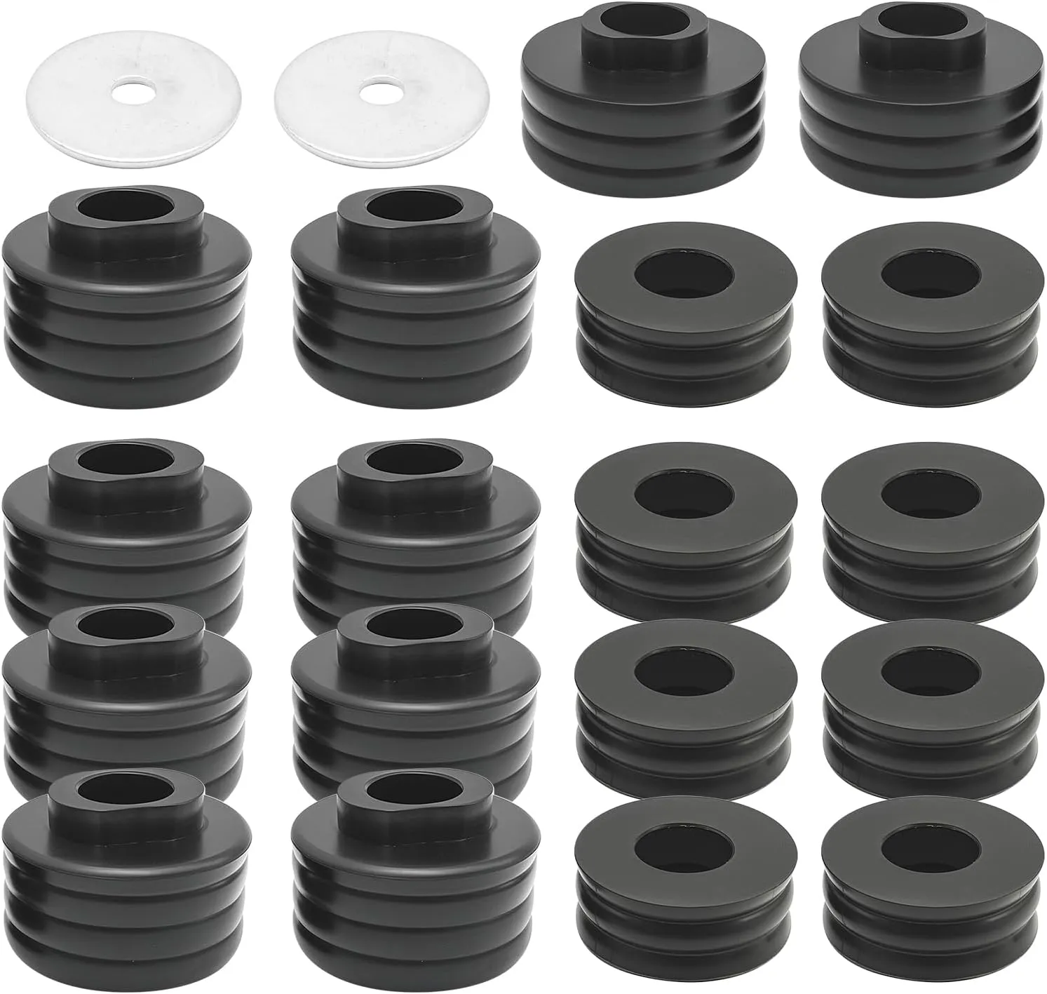 20Pcs M03305 M02546 Body Mount Bushing Kit, Replacement for Ford F Series 250 F Series 350 Super Duty 2WD 4WD 1999-2018, Replaces M03306 S10126