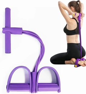 21 Fitness Resistance Bands-8 Tube Pedal Ankle Puller 2025 Upgrade Stretch Bands for Exercise Sit Up Exercise Equipment AB Training Auxiliary Device Workout Equipment for Women Men