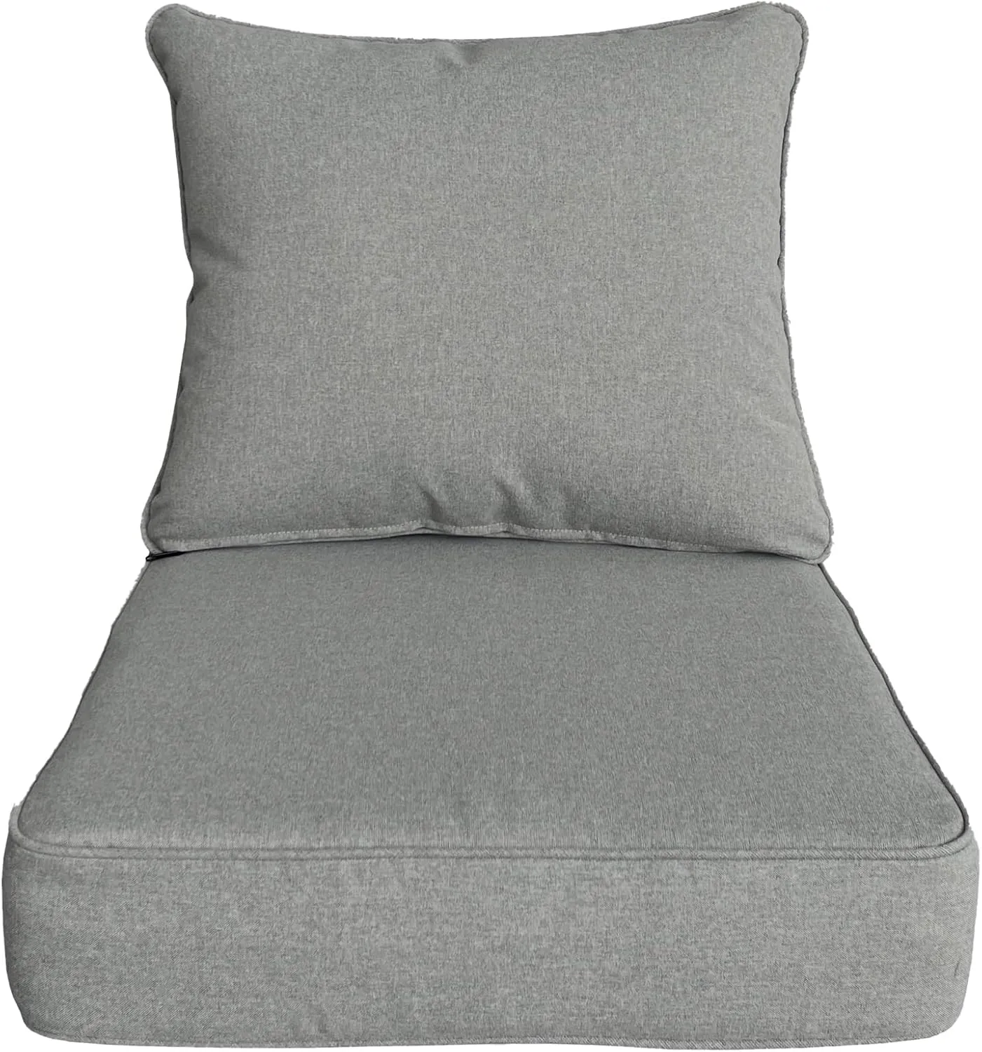 22x24 inch Outdoor/Indoor Deep Seat Patio Cushion Set of 1 Resilient Foam Filling Water Repellent Stain-Resistant UV Resistant Weather Resistant Deep Seat Bottom Light Gray