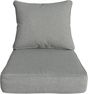 22x24 inch Outdoor/Indoor Deep Seat Patio Cushion Set of 1 Resilient Foam Filling Water Repellent Stain-Resistant UV Resistant Weather Resistant Deep Seat Bottom Light Gray