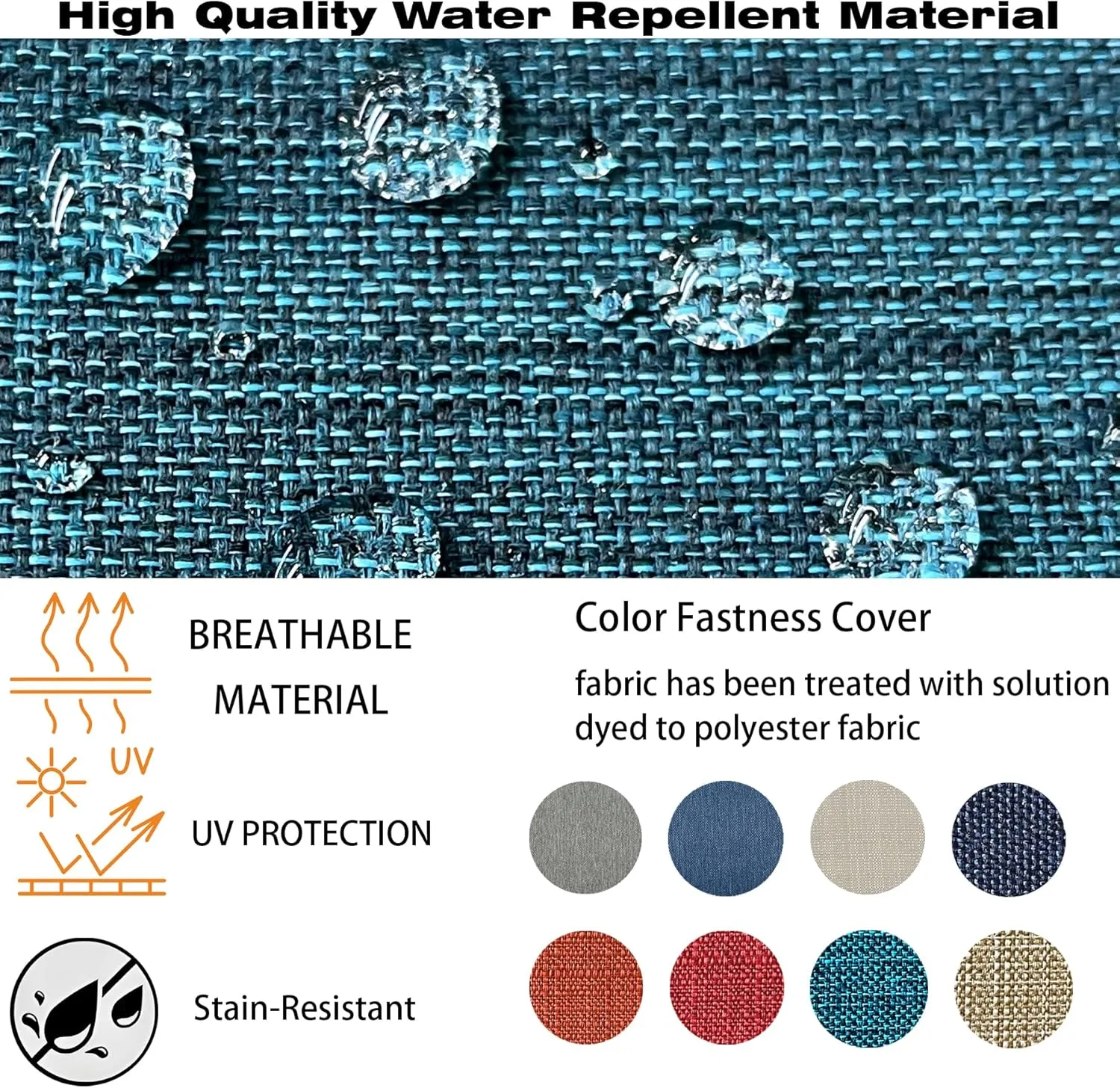 22x24 inch Outdoor/Indoor Deep Seat Patio Cushions Set of 2 Deep Seat Bottom Resilient Foam Filling with Zipper Water Repellent Stain-Resistant UV Resistant Weather Resistant Malachite