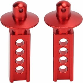 2Pcs Rc Body Post,Aluminum Alloy Rc Body Mount Post Rc Car Shell Column for Mini E Revo Mini Slash 1/16 Rc Car(Red) Car Model Accessory