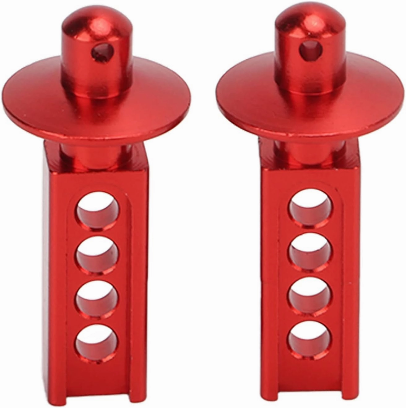 2Pcs Rc Body Post,Aluminum Alloy Rc Body Mount Post Rc Car Shell Column for Mini E Revo Mini Slash 1/16 Rc Car(Red) Car Model Accessory
