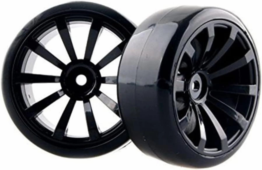 2sets Truck Tires 1/10 Mini Small Car Tyres Replacement Rim for Hpi 4pcs*2