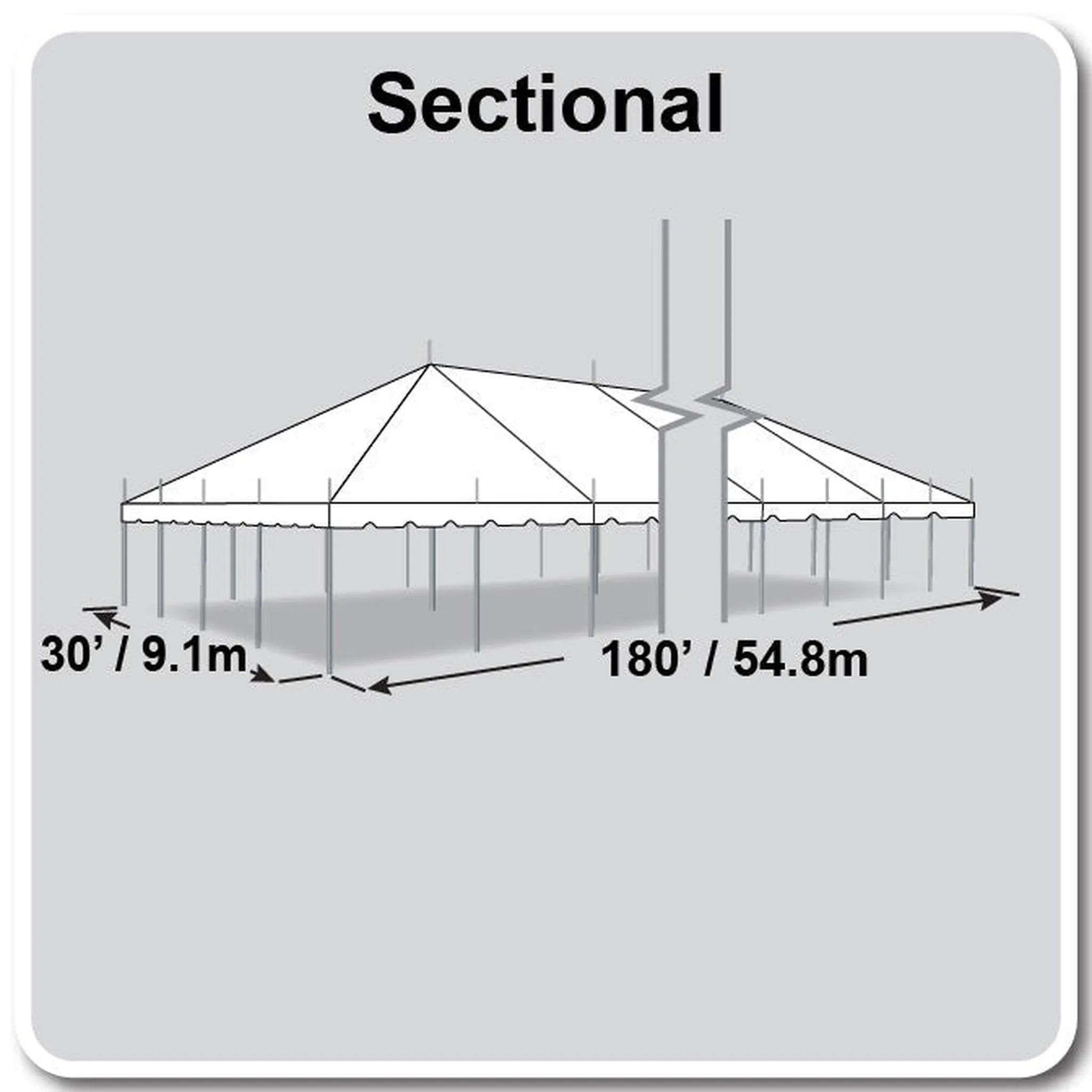 30x180 Classic Series Pole Tent