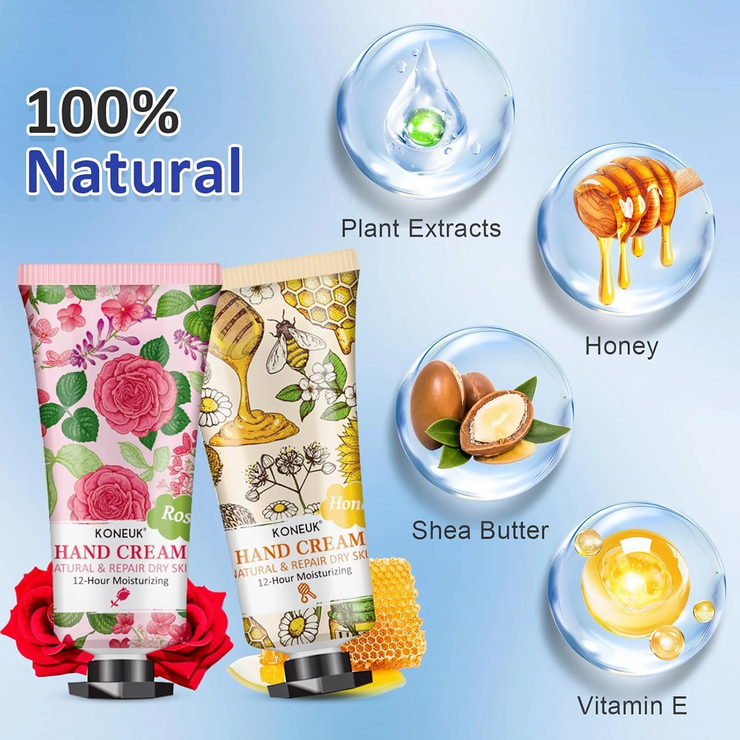 32 Pack Hand Cream Gift for Women, Bulk Hand Lotion Travel Size for Dry Cracked Hands, Mini Moisturizing Hand Cream for Mom Gifts, Fathers Day Gifts, Thank You Gifts and Bridal Shower Favors