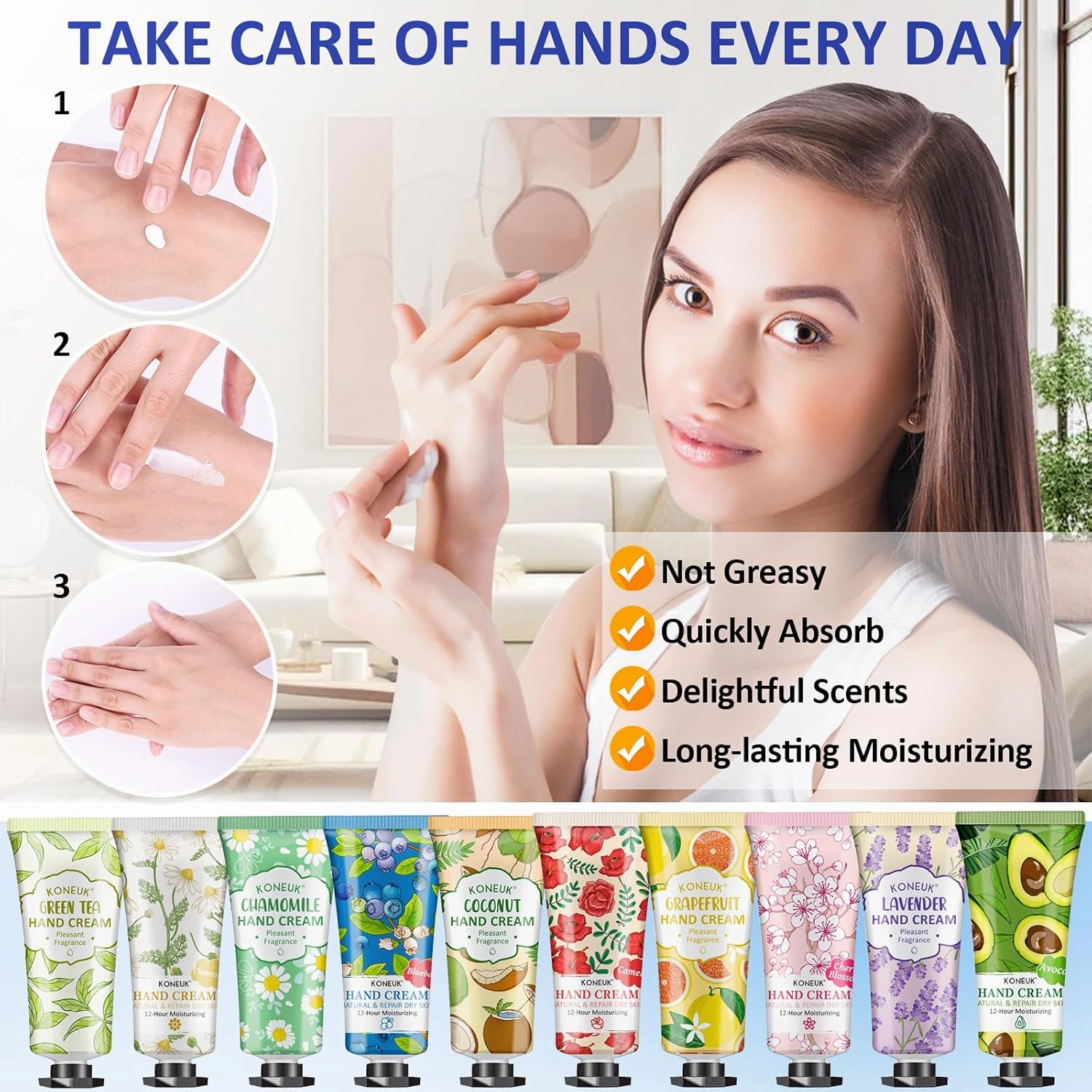 32 Pack Hand Cream Gift for Women, Bulk Hand Lotion Travel Size for Dry Cracked Hands, Mini Moisturizing Hand Cream for Mom Gifts, Fathers Day Gifts, Thank You Gifts and Bridal Shower Favors