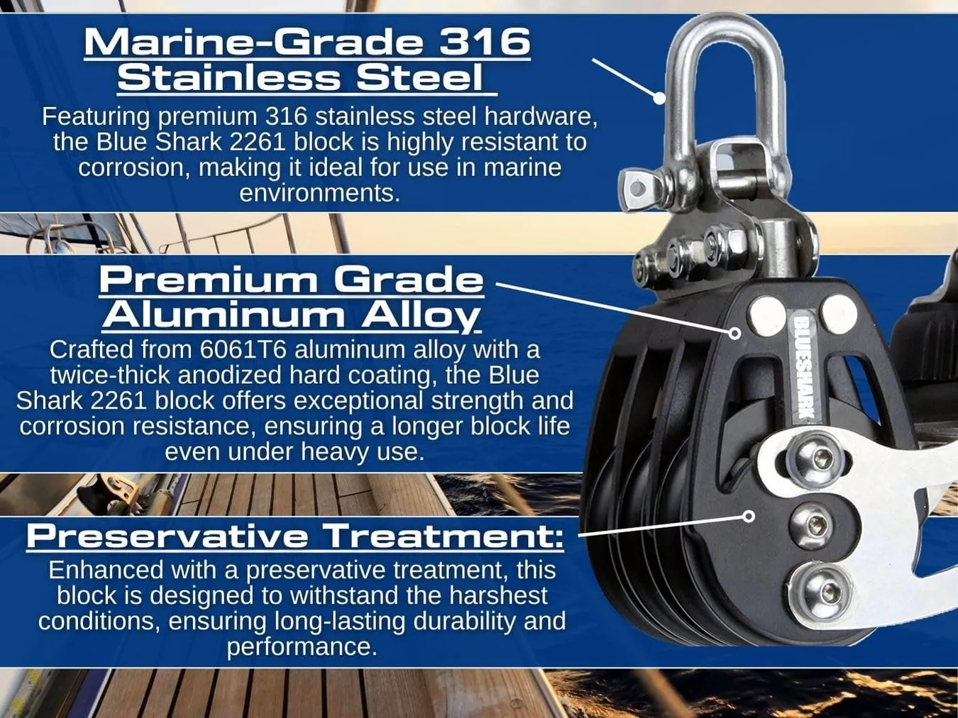 38mm Aluminum Sailing Blocks Choose Style and Quantity