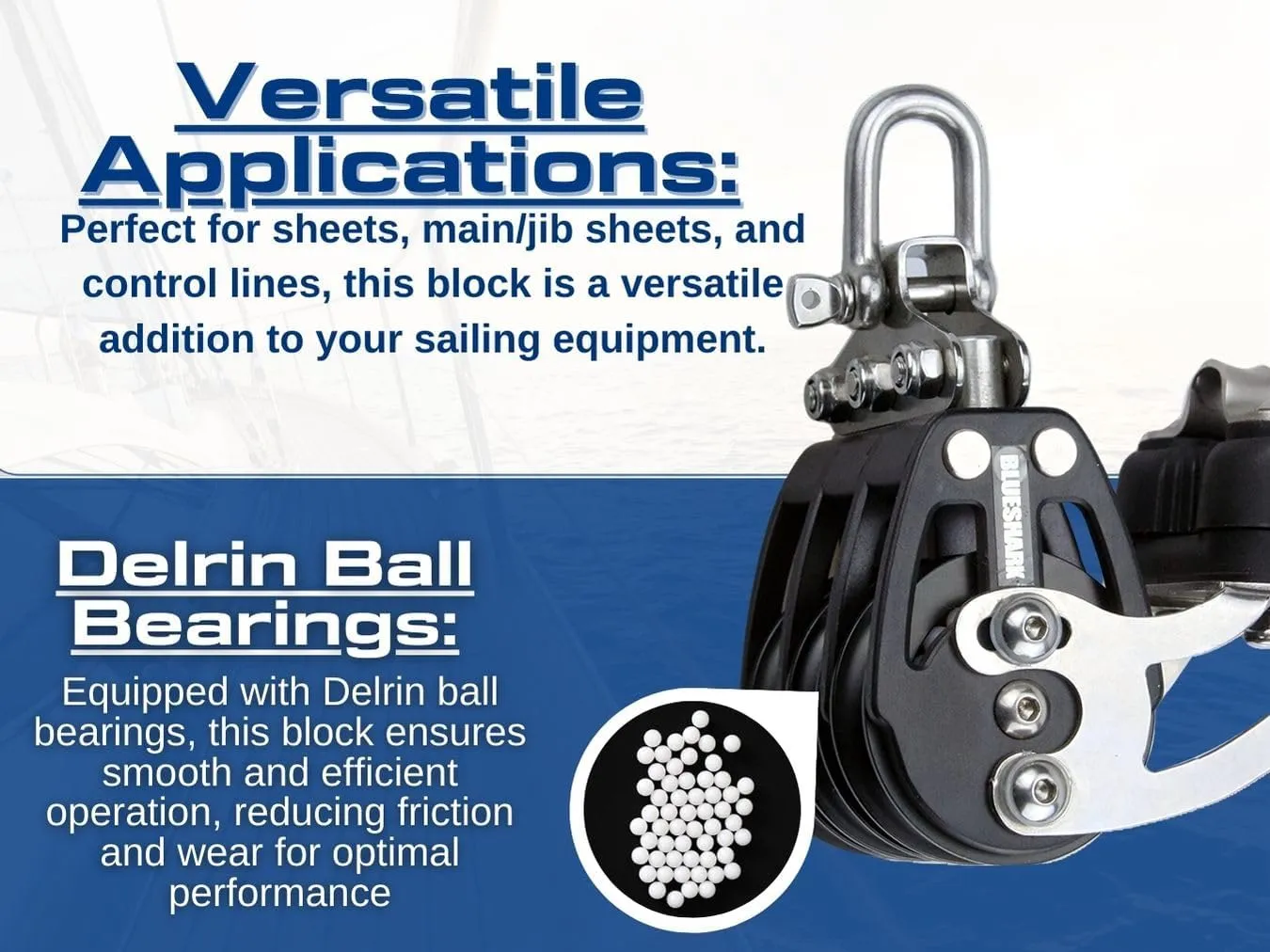 38mm Aluminum Sailing Blocks Choose Style and Quantity