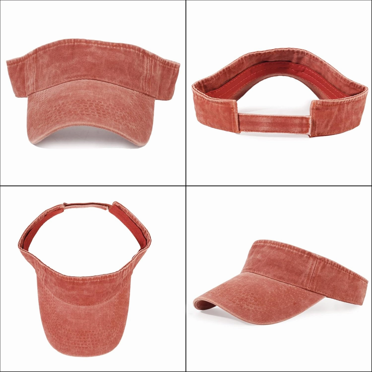 3 Pack Sun Visors for Women Men Cooling Lightweight Sports Sun Hats Adjustable Twill Cotton Run Visor