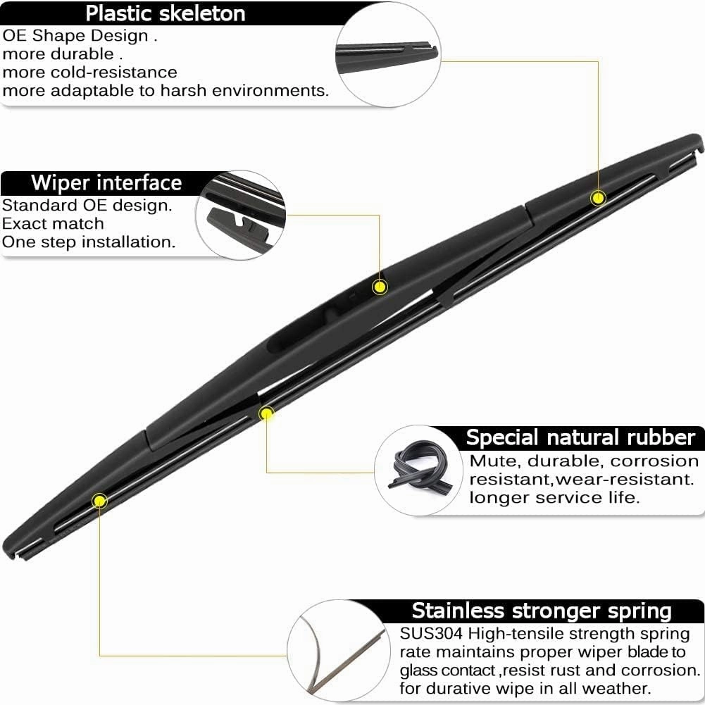3 Wipers Replacement for Honda CRV CR-V Windshield Wiper Blades with Rear 2017-2021 2022 26" 17" 12inch