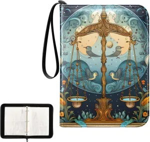 4 Pockets Trading Card Album Holder Book Folder Sports Card Binder Scale 2 400 Double Side Pockets for 3 Ring Binder Zipper