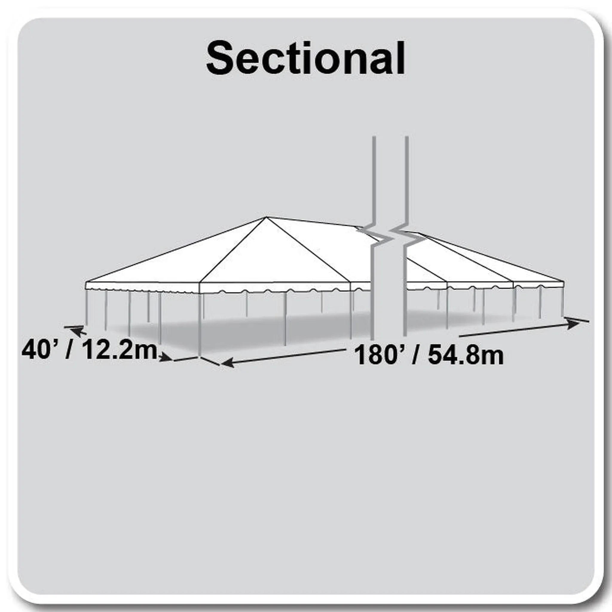 40x180 Classic Series Frame Tent