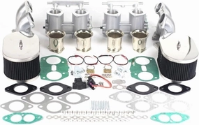 42MM 42IDF TBS Throttle Bodies SET Mainfold TPS Air Filter Jenvey IDF Carb 84mm TFP42I Compatible With Porsche 914 Weber Dellorto