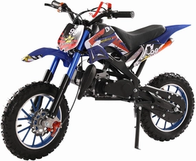 49cc 2-Stroke Kids Dirt Bike, Gas Power Motocross, Off Road Mini Motorcycle Pocket Motorbike with Front Rear Disc Brakes, Racing Max Speed 40km/H, Large, 14083092