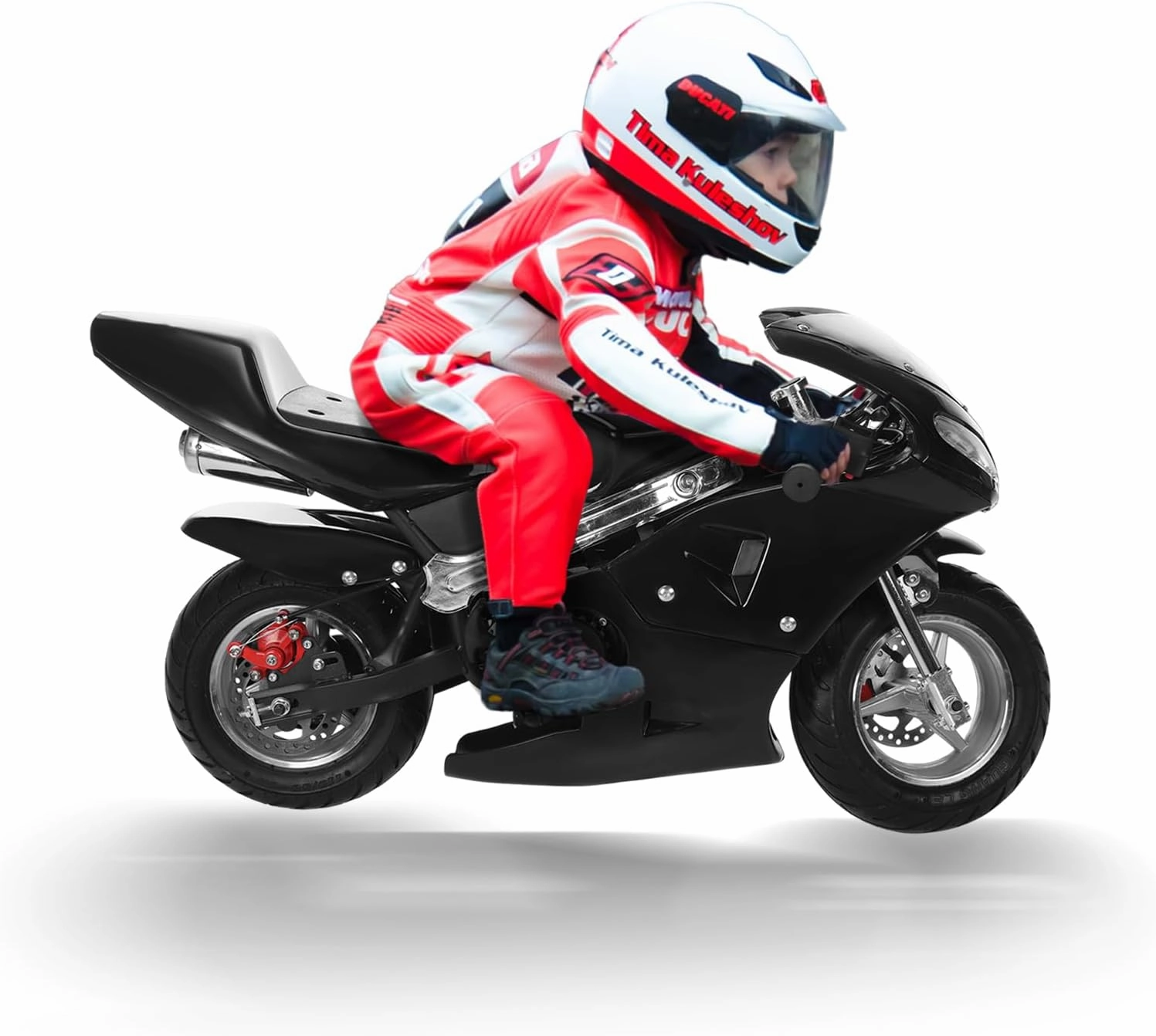 49cc 2-Stroke Mini Gas Motorbike Dirt Bike Pocket Bike,Off Road Trail Bike Dual Headlights Rubber Handlebar 1.25L Gas Tank Motorcycle Strong Power 170 lbs Mini Bike Motorcycle Fast Arrival (black)