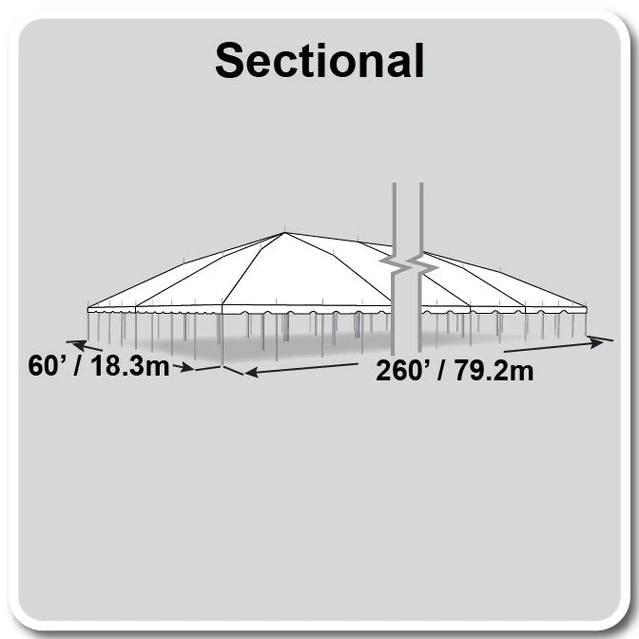 60x260 Classic Series Pole Tent