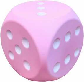 6 Inches Foam Dice Fun Filled Large Educational Toy Giant Dice Decorative Foam Jumbo Dice Big Square Building Blocks for Game Nights and Learning Sessions (Pink)