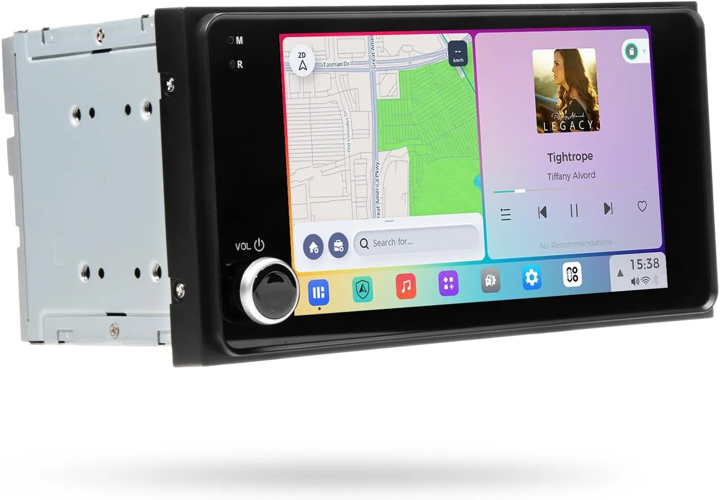 8 256GB Double Din Car Stereo for Highlander/4Runner/FJ Cruiser/RAV4, with Carplay & Android Auto, Android 13, Vivid 13 Radio, 7'' QLED Display, GPS Navigation, 4GLTE/5G WiFi, DTS, HD Video Output