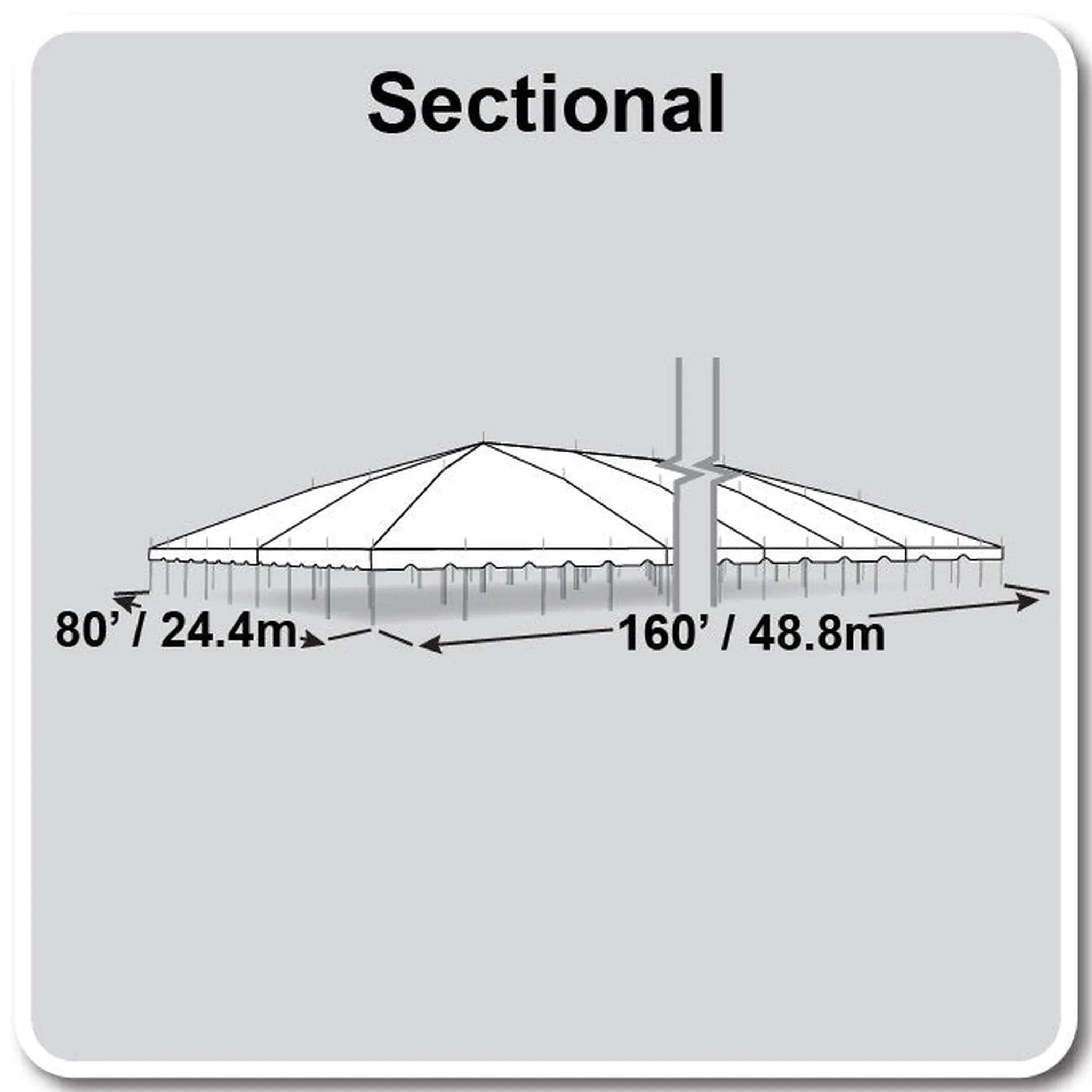 80x160 Classic Series Pole Tent
