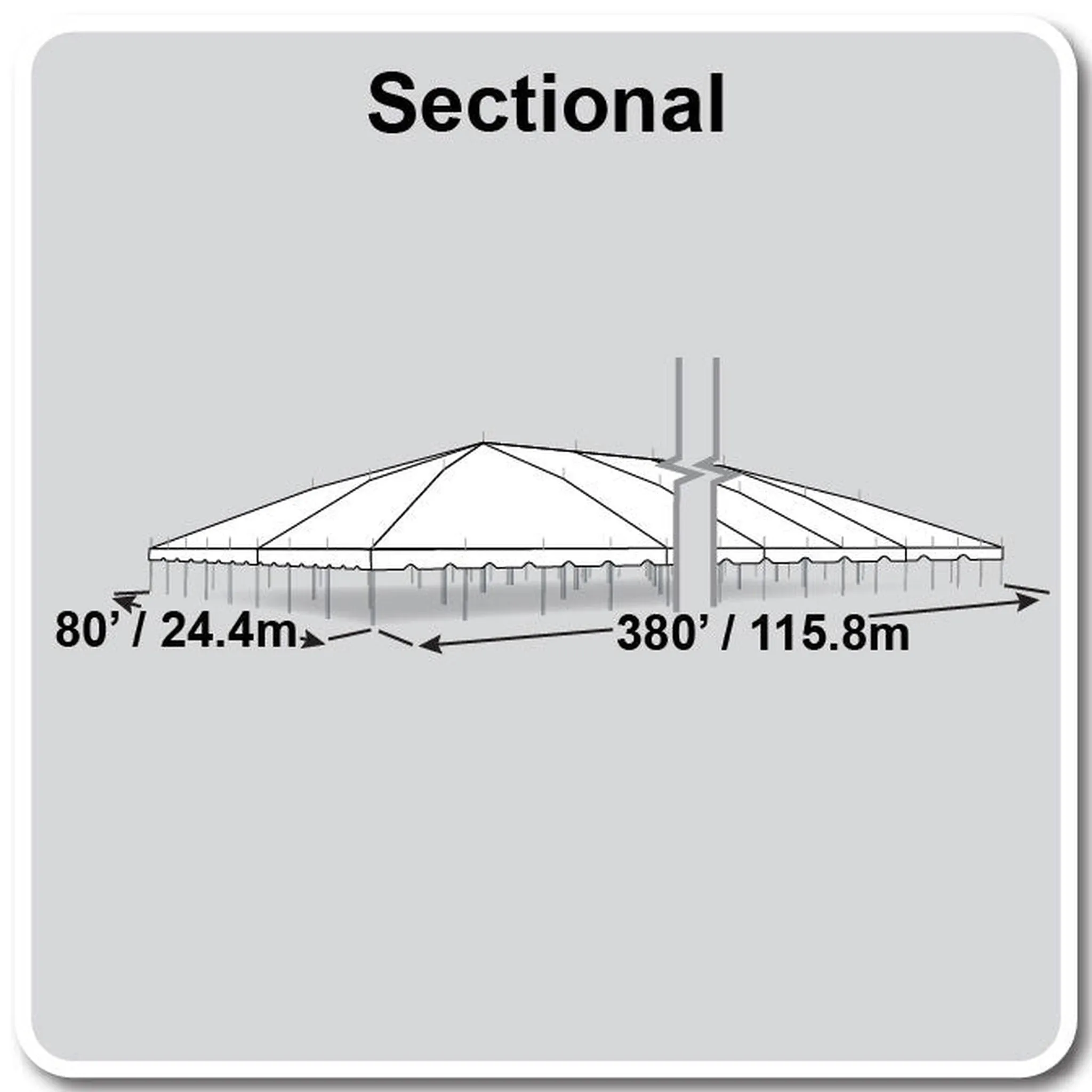 80x380 Classic Series Pole Tent