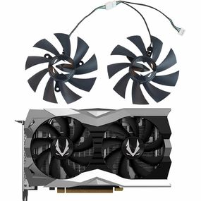 87mm GA92A2H DC 12V 0.35A 4Pin Graphics Card Fans for Zotac GeForce GTX 1660 1660Ti & RTX 2060 2070 Super Mini Video Card Fans (Fan AB)