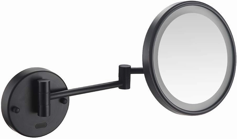 8 inch LED Light Wall Mount Vanity Makeup Mirrors Double Sided Human Body Induction Magnifying Bathroom Shaving Adjustable Arms Cosmetic Mirror