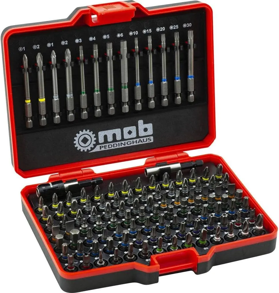 9460113001 113-Piece Set with Colour Ring Including 2x Magnetic Holder Bit Set
