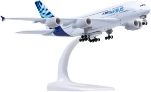 A380 Diecast Airplane Model - 1/400 Scale Metal Prototype Plane for Gift Collectible