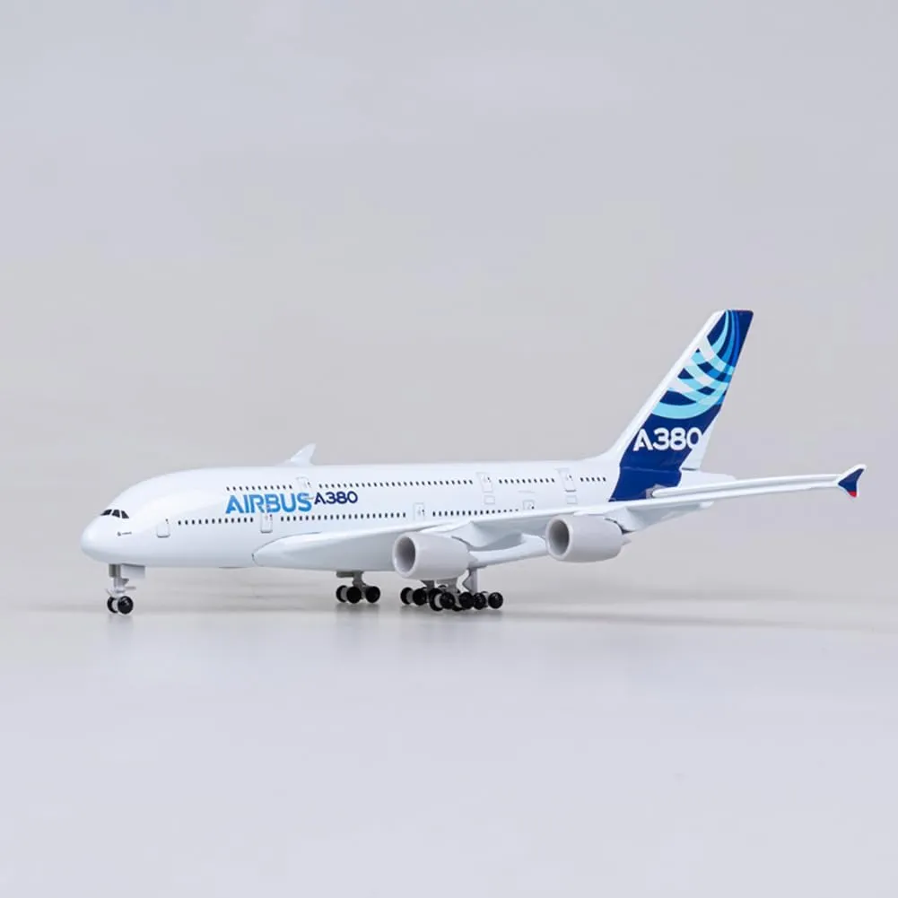 A380 Diecast Airplane Model - 1/400 Scale Metal Prototype Plane for Gift Collectible