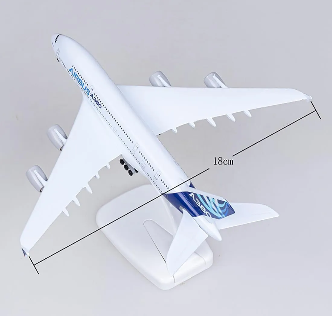 A380 Diecast Airplane Model - 1/400 Scale Metal Prototype Plane for Gift Collectible