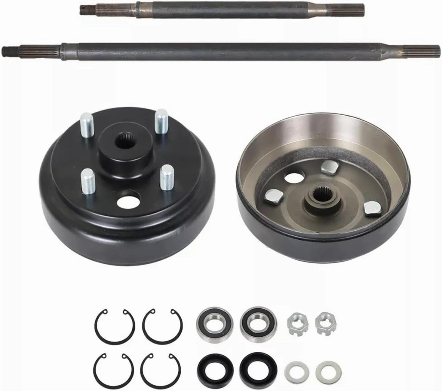 Accessories Rear Axle and Brake Hub Drum Assembly Kit for E-Z-GO for Elec 1982-Up for Golf Cart Replace
