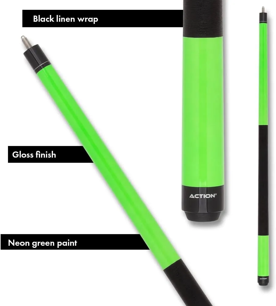 Action Starter COL08 Neon Green Pool Cue