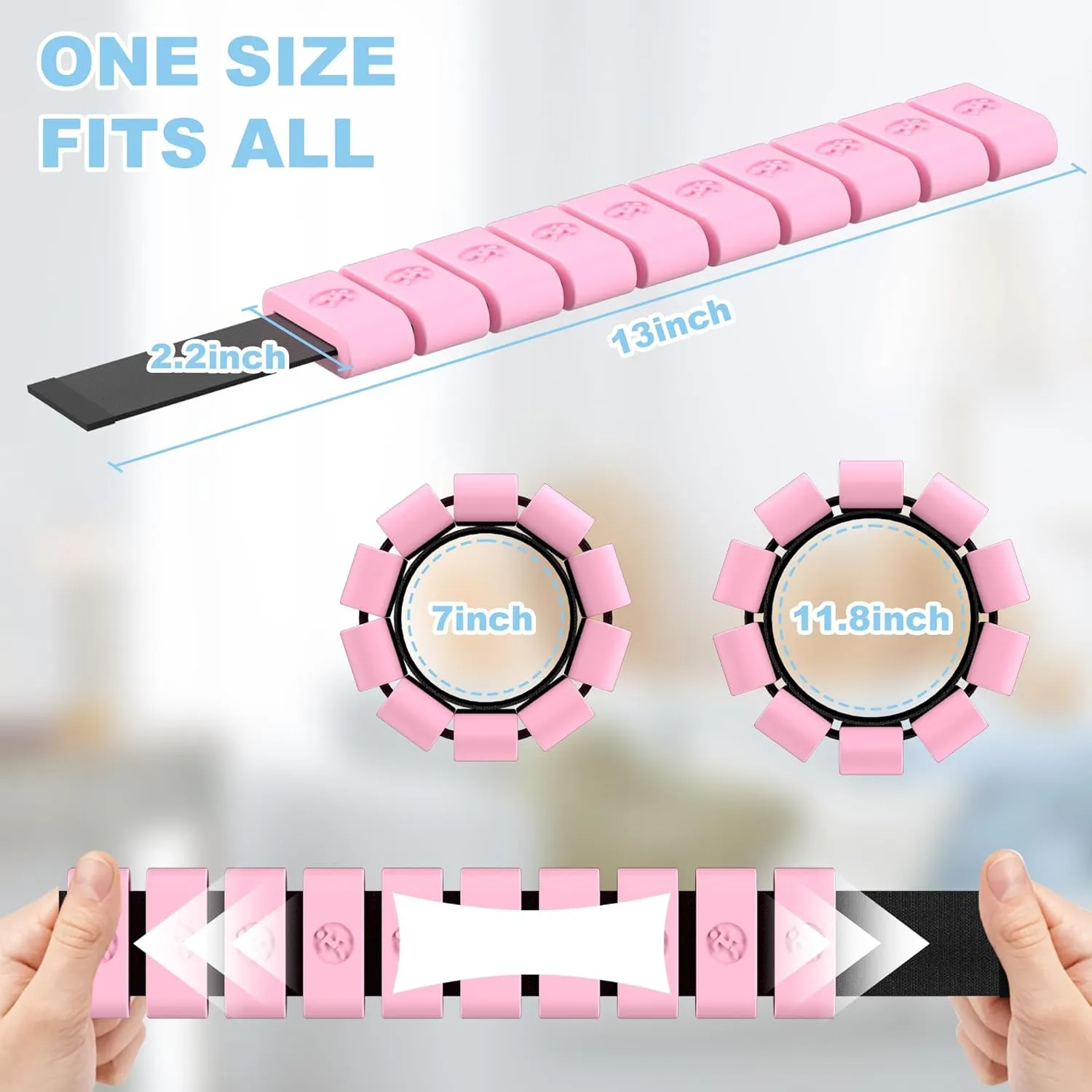 Adjustable Wrist Weights for Women Men, Leg Weights for Women 0.75lb-1lb Each for Walking, Yoga, Dance, Barre, Gym