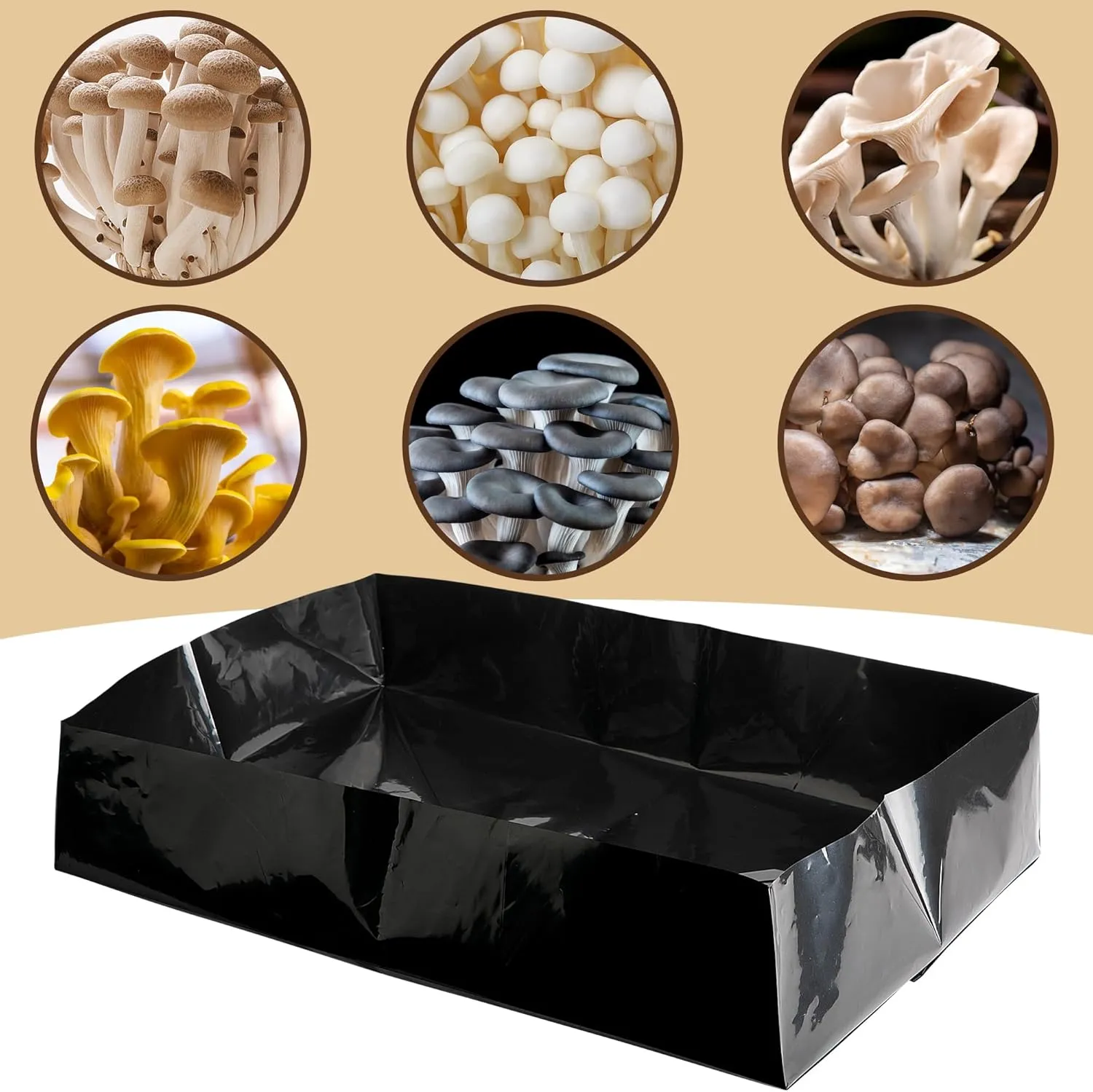 Adnee 15 Pcs Mushroom Monotub Liners-19" x 13" x 4" Monotub Liner Fit Up to 66 Quart Monotub-Monotub Plastic Liners for Mushroom Growing Supplies Liner Replacement