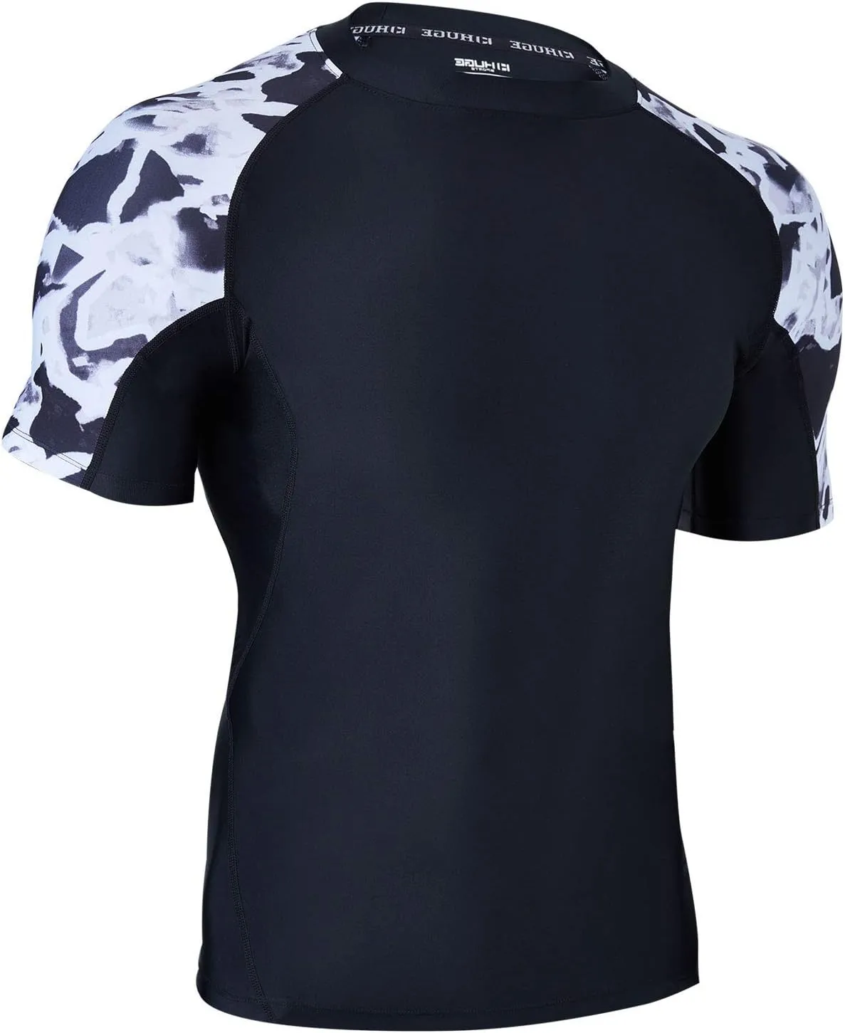 ADOREISM Men's Rash Guard Short Sleeve Quick-Dry UPF 50  Sun Protection Compression Swim Shirts for Men