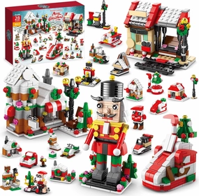 Advent Calendar 2024 Christmas Nutcracker Building Blocks Set - 24 Days Toys for Kids Holiday Countdown Calendars Xmas Thanksgiving Gifts Christmas Stocking Stuffers for Boys Girls Teen