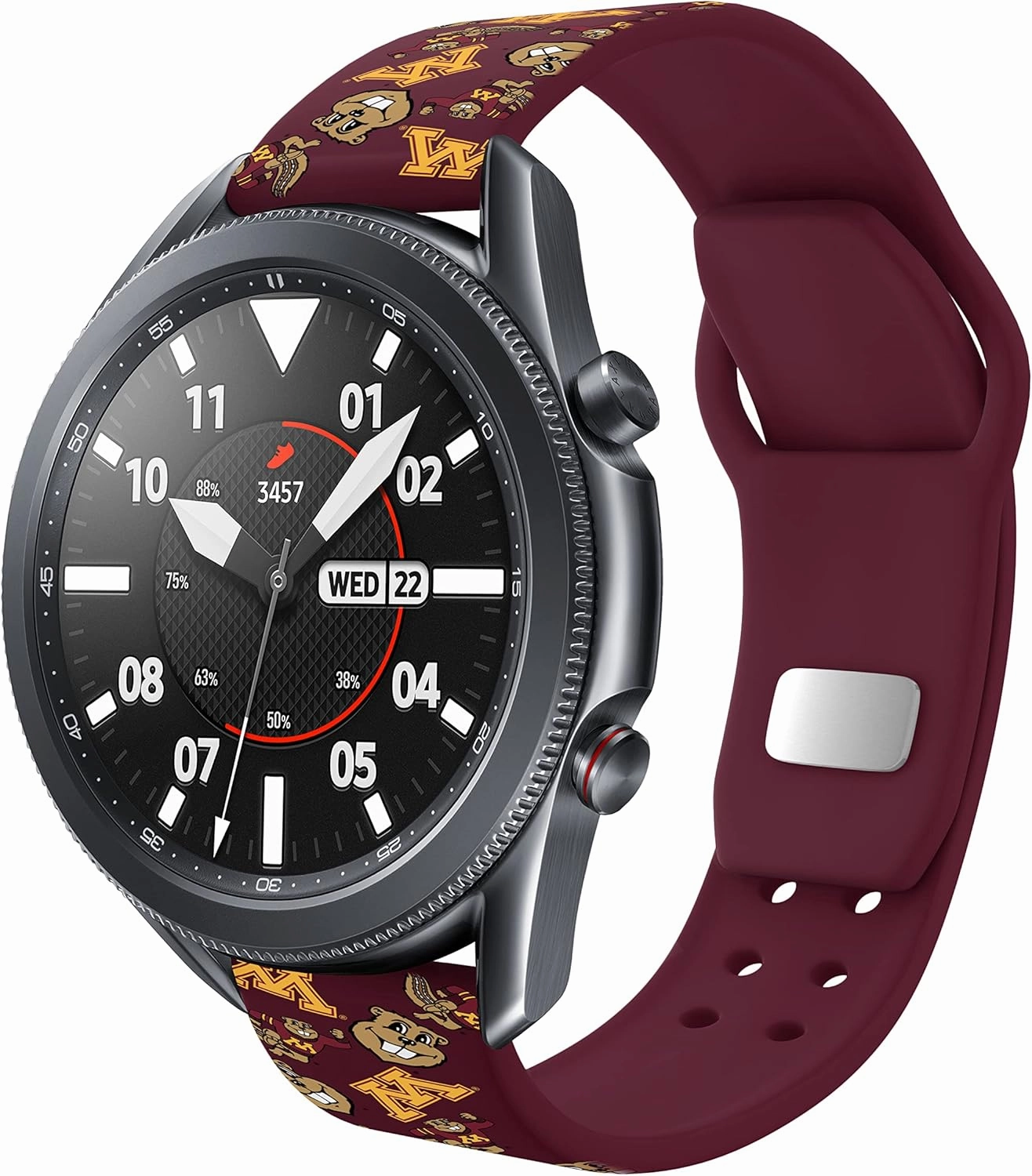 Affinity Bands Minnesota Golden Gophers HD Watch Band Compatible with Samsung Galaxy Watch and more