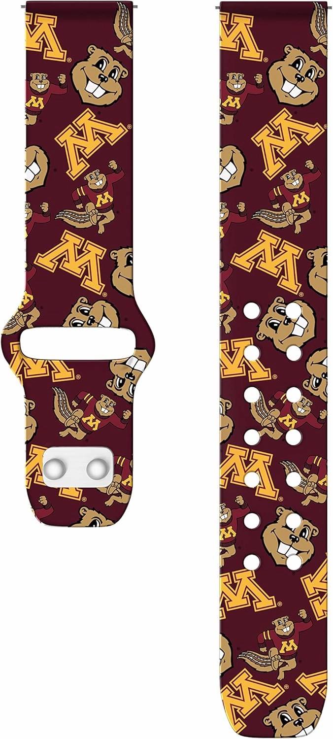 Affinity Bands Minnesota Golden Gophers HD Watch Band Compatible with Samsung Galaxy Watch and more