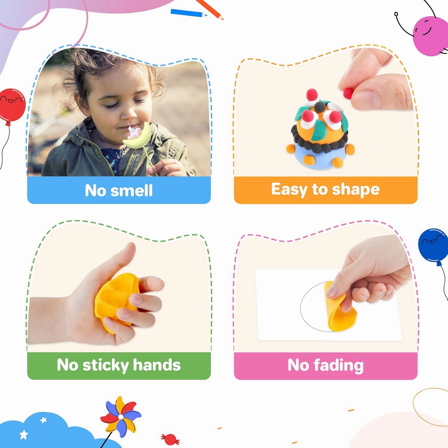Air Dry Clay 90 Colors, Modeling Clay for Kids, DIY Model Magic Clay, Molding Clay Kit with Sculpting Tools, Non-Sticky Soft and Super Light, Arts and Crafts Gift for Boys Girls Kids.