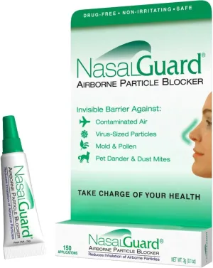 Airborne Particle Blocker Gel - Drug-Free Protection Against Pollutants and Irritants, Suitable for Daily Use, Made in USA, Over 150 Applications (Cool Menthol, Pack of 1)