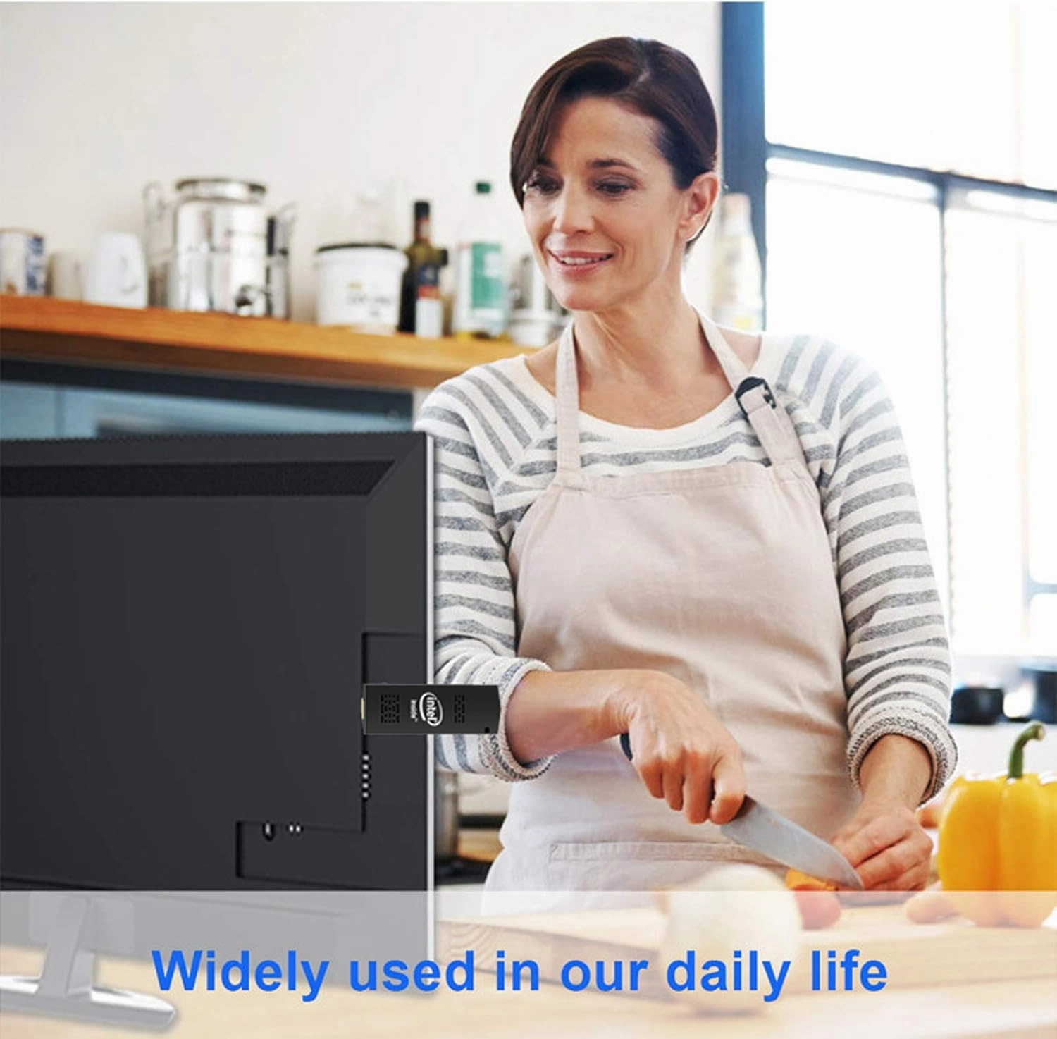 AKLWY Mini PC Stick Pocket PC with Intel Atom Z8350 & Windows 10 Pro 4GB RAM 64GB ROM Support Auto-On After Power Failure,Support 4K HD,Dual Band WiFi 2.4G/5G, BT 4.2