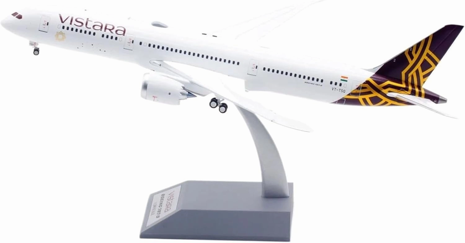 Alloy Collectible Plane 1 200 for Vistara Airlines Boeing B787-9 Diecast Aircraft Jet Model VT-TSQ Miniatures Set