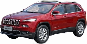 Alloy Resin Car Vehicle Model 1 18 Fit for Jeep Cherokee Static Alloy Die-Casting Car Model Vehicle Adult Collection Decoration Gift Red Festive Deluxe Gift (Color : Red)