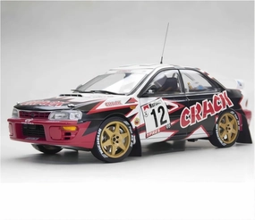 Alloy Resin Car Vehicle Model Fit for Subaru Impreza WRC 1 18 Alloy Pulling Force Racing Car Model Decoration Collection Gift Festive Deluxe Gift (Color : B)