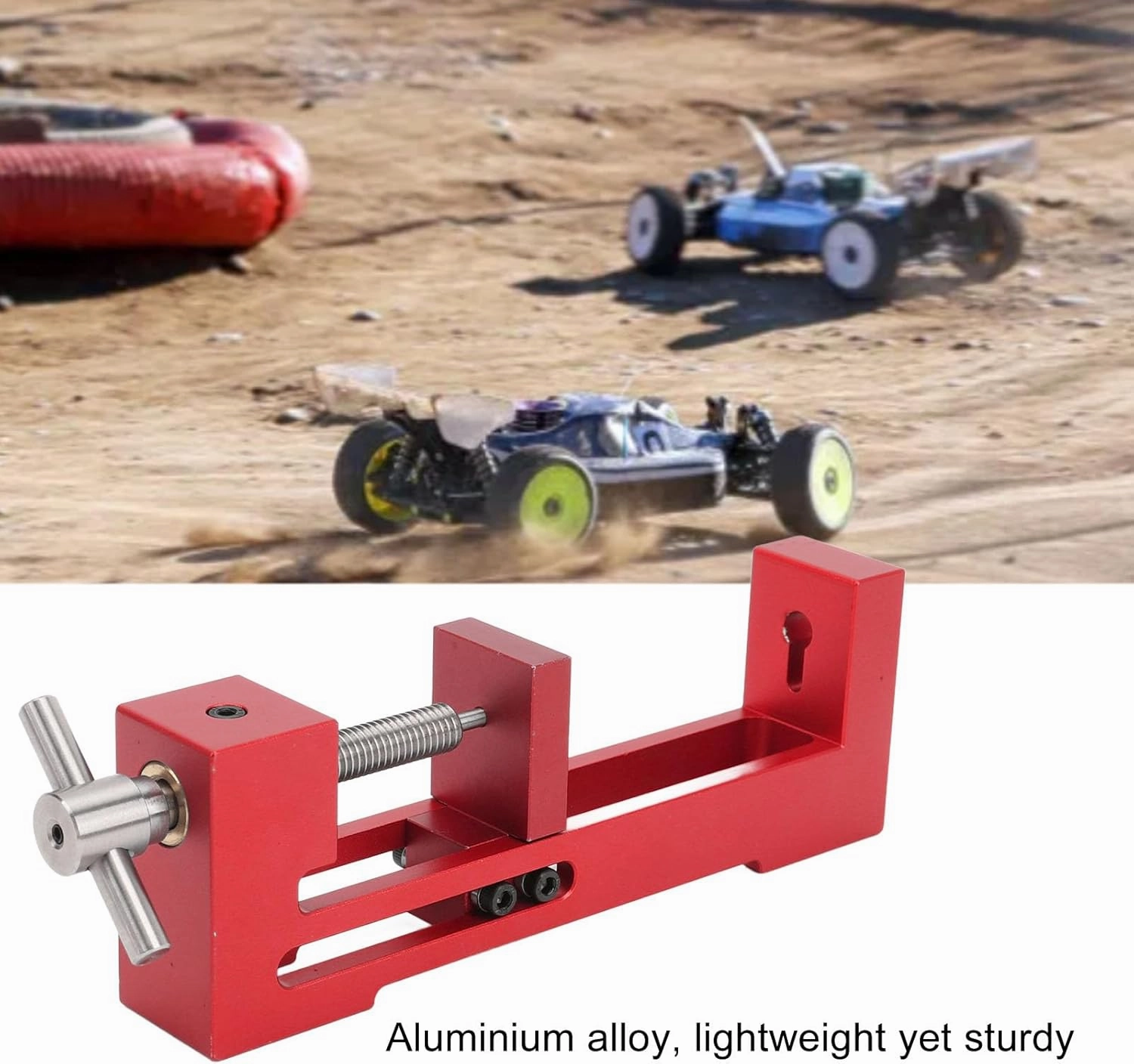 Aluminium Alloy Tire Installer RC Mini 4 Wheel Drive Racing Car DIY Parts for large and small bearing tires (Red)