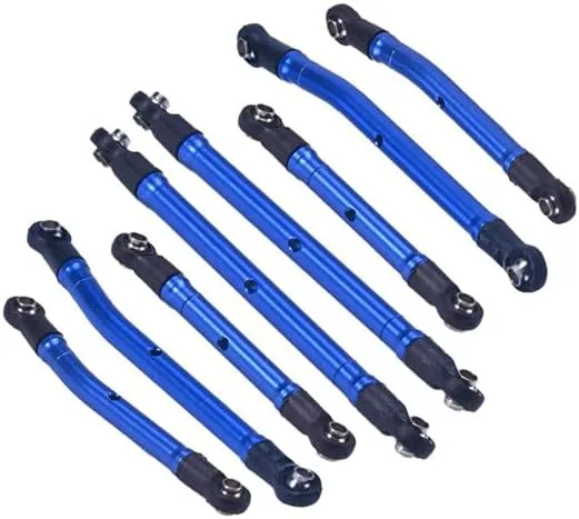 Aluminum 6061-T6 High Clearance Adjustable Link Set for Traxxas 1:18 TRX4M K10 High Trail Crawler 97064-1 Upgrade Parts - Blue