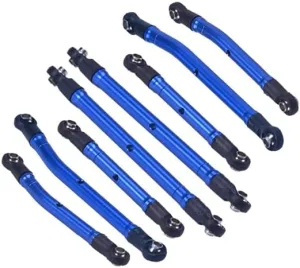 Aluminum 6061-T6 High Clearance Adjustable Link Set for Traxxas 1:18 TRX4M K10 High Trail Crawler 97064-1 Upgrade Parts - Blue