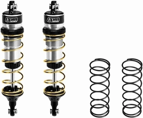 Aluminum 6061-T6 ALLOY FRONT ADJUSTABLE SPRING SHOCK 104MM For Traxxas 1:8 JATO 4X4 VXL BRUSHLESS-90386-4 / JATO 4X4 BRUSHLESS-90154-4 RC Buggy Upgrades - Silver