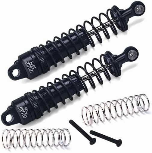 Aluminum 7075 Rear Adjustable Spring Damper 90mm For Tamiya 1:10 R/C 58719 BBX BB-01 Upgrade Parts - Black